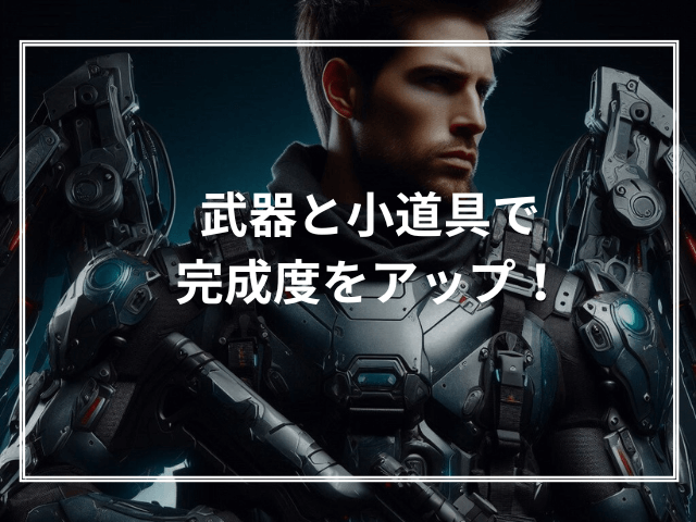 武器と小道具で完成度をアップ！