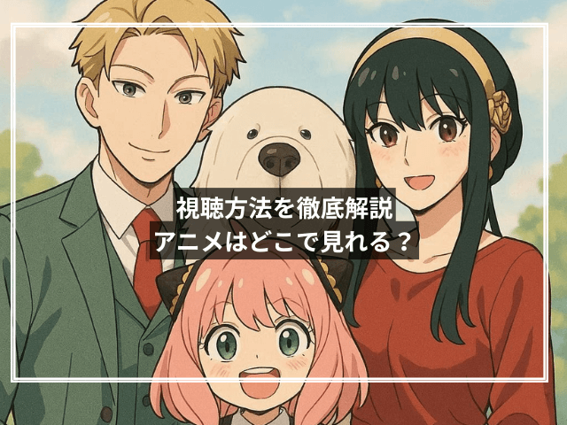 視聴方法を徹底解説:アニメはどこで見れる?