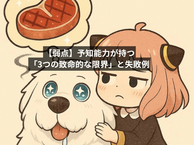 【弱点】予知能力が持つ「3つの致命的な限界」と失敗例