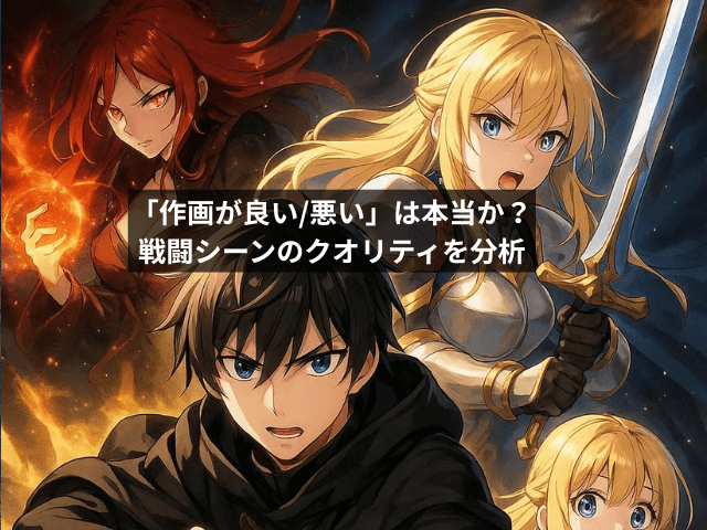 【作画徹底検証】「作画が良い/悪い」は本当か?戦闘シーンのクオリティを分析