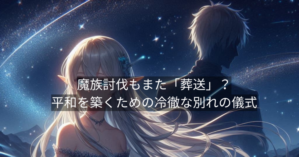 魔族討伐もまた「葬送」？平和を築くための冷徹な別れの儀式