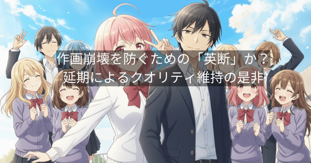 作画崩壊を防ぐための「英断」か?延期によるクオリティ維持の是非