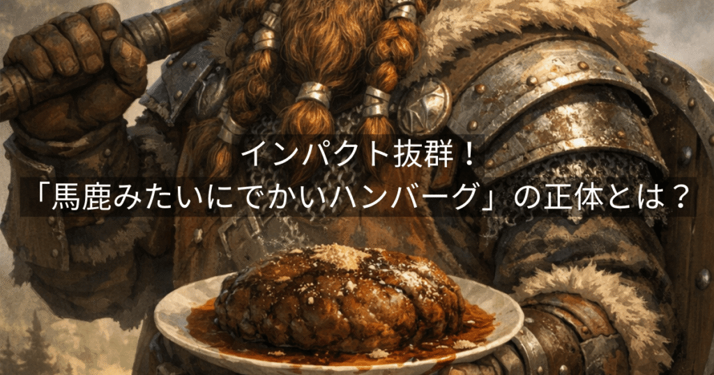 インパクト抜群!「馬鹿みたいにでかいハンバーグ」の正体とは?