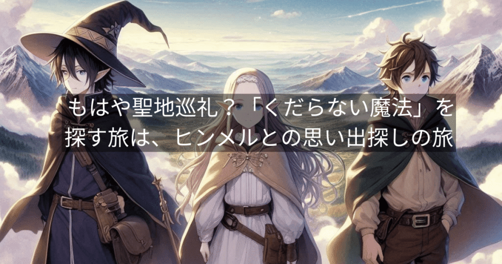 もはや聖地巡礼？「くだらない魔法」を探す旅は、ヒンメルとの思い出探しの旅