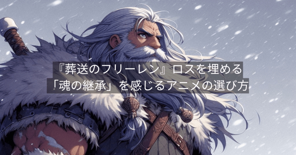 『葬送のフリーレン』ロスを埋める「魂の継承」を感じるアニメの選び方
